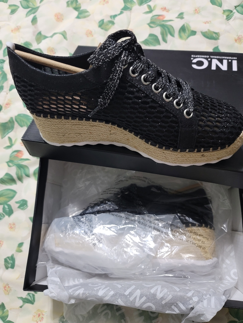 Mesh Espadrille Platform Sneaker